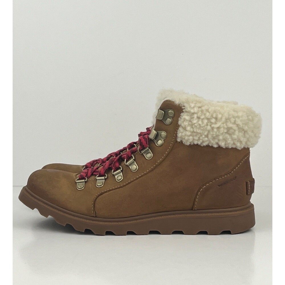 Sorel Ainsley Conquest Shearling Lined Womens 8 Waterproof Leather Ankle Boot